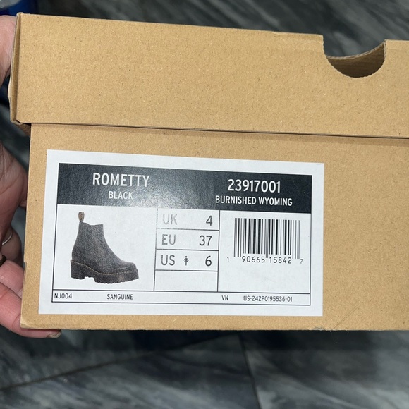 Dr.MARTENS BLACK PLATFORM ROMETTY BOOTS SIZE 6 - Picture 10 of 11